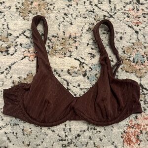 Abercrombie & Fitch Brown Underwire Bikini Top | XS